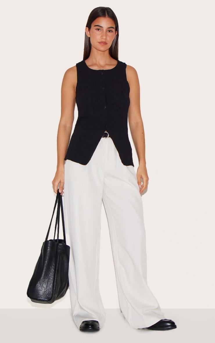 Black Longline Bengaline Vest Product Image
