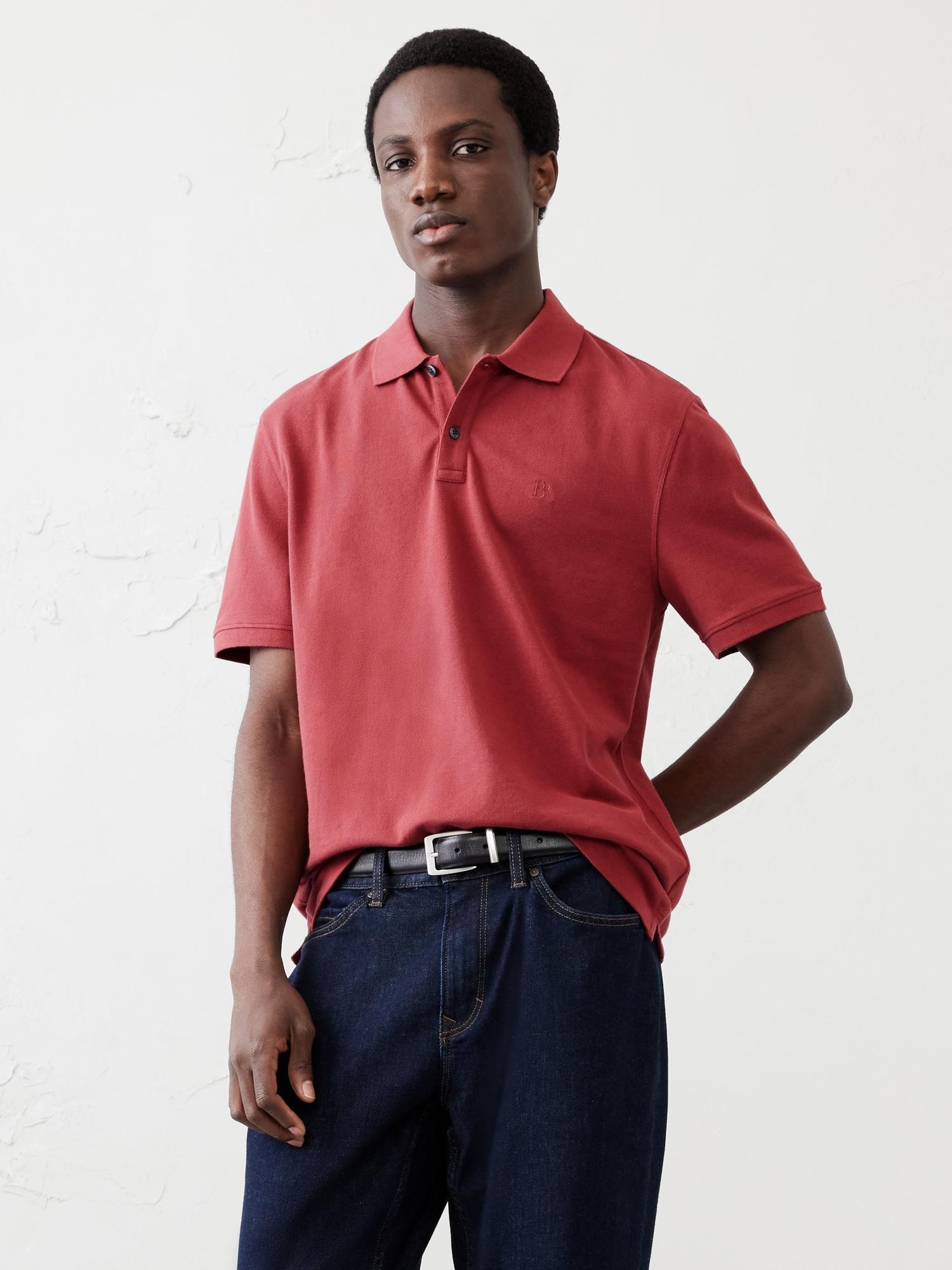 Cotton Monogram Pique Polo Product Image