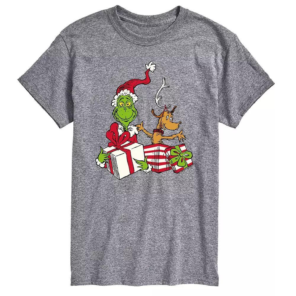 Mens Dr. Seuss The Grinch Max Tee Grey Military Green Product Image