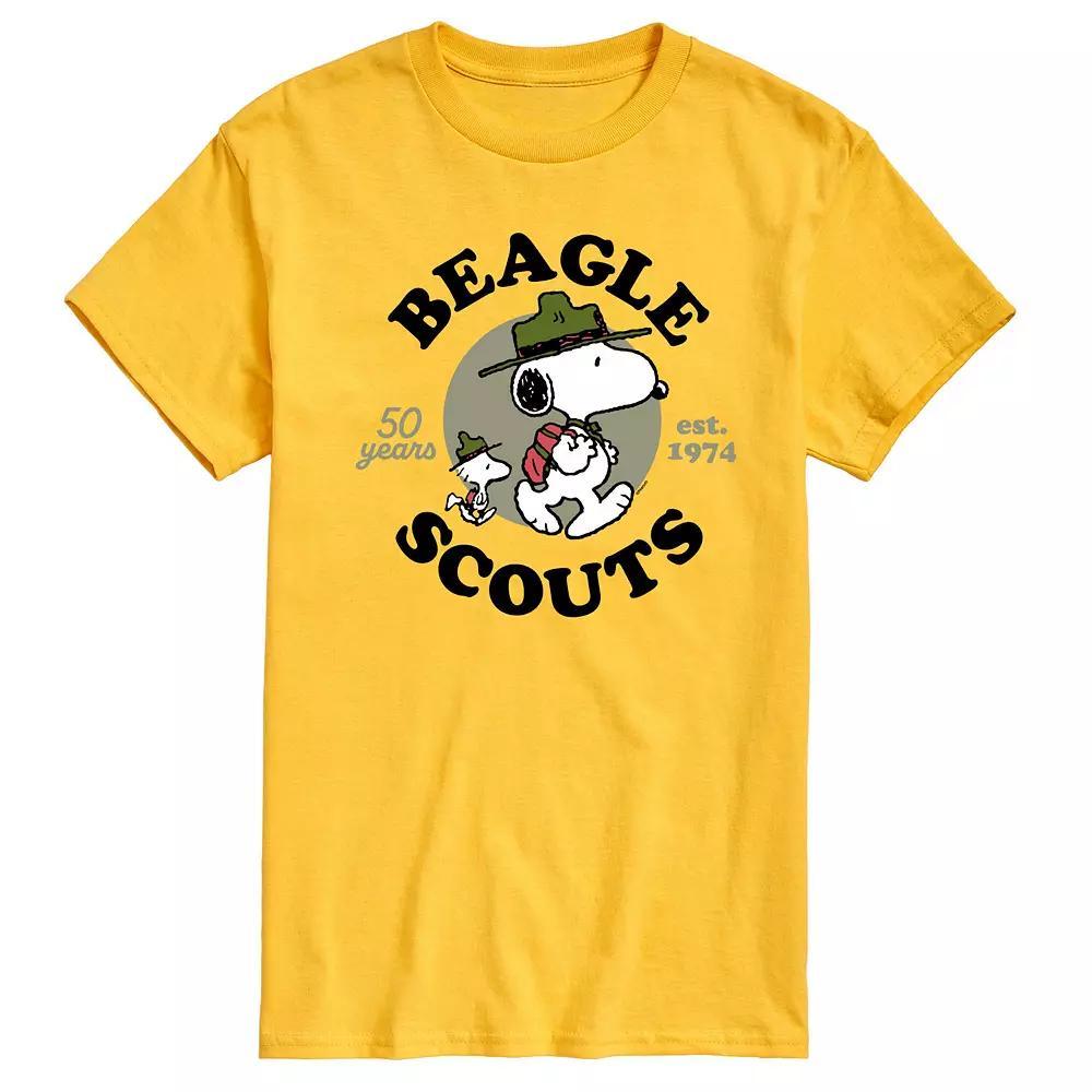 Big & Tall Peanuts Beagle Scouts 50 Years Est. 1974 Graphic Tee, Mens Product Image