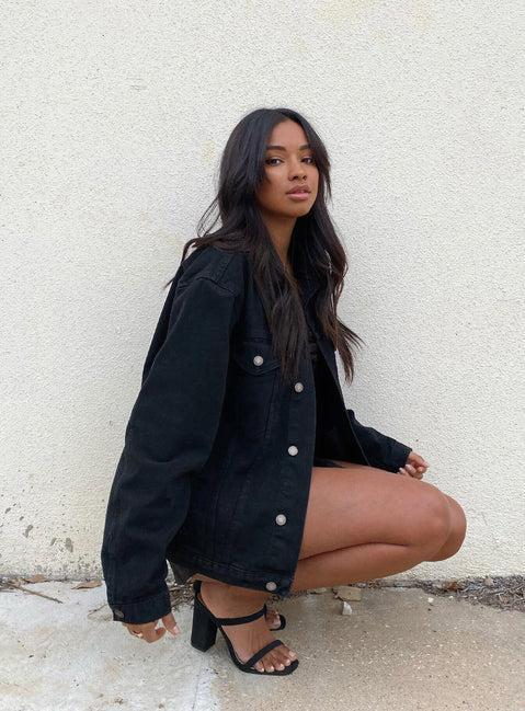 Phoenix Denim Jacket Black Product Image