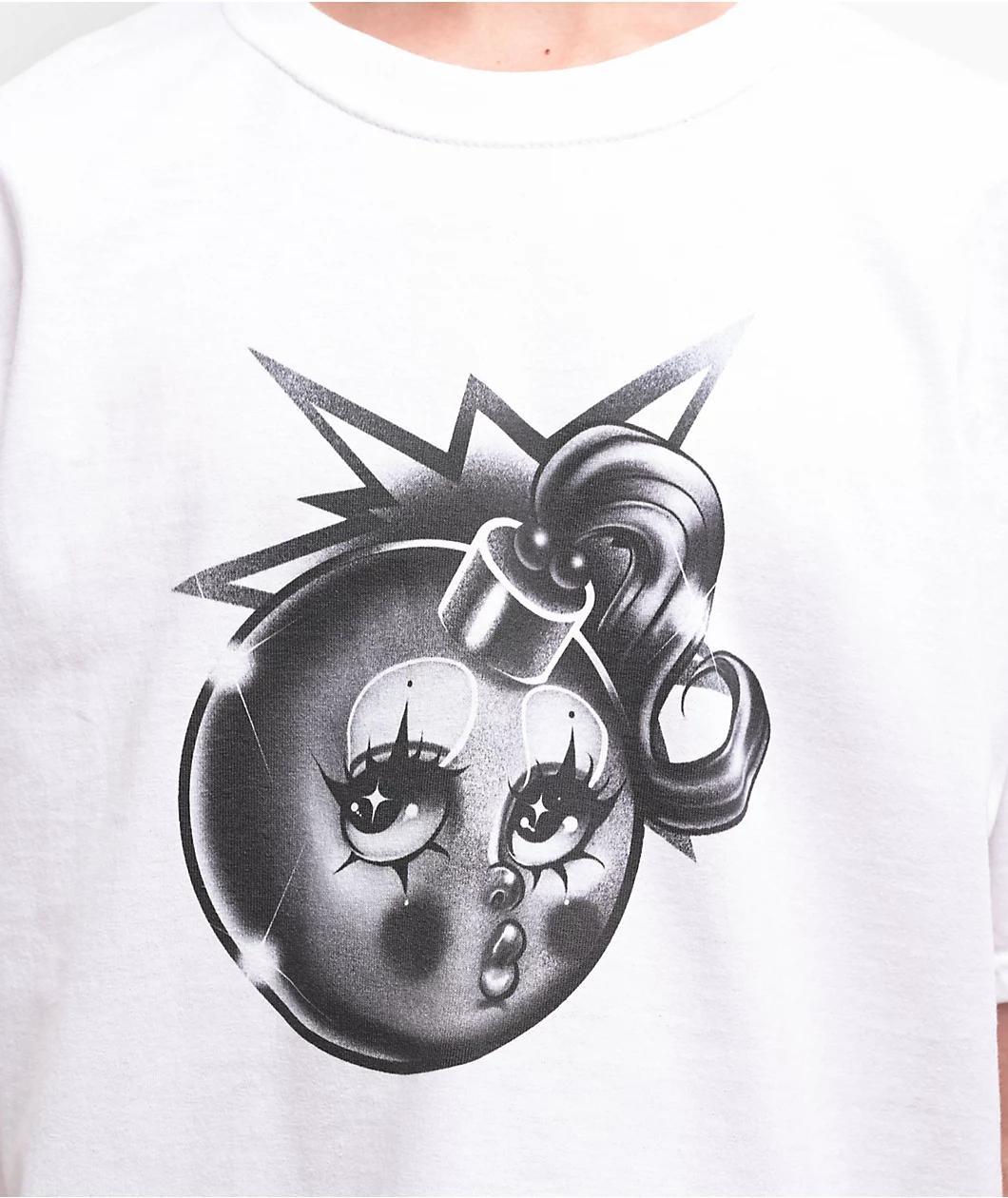 Adam Bomb Gigglez Bomb White T-Shirt Product Image