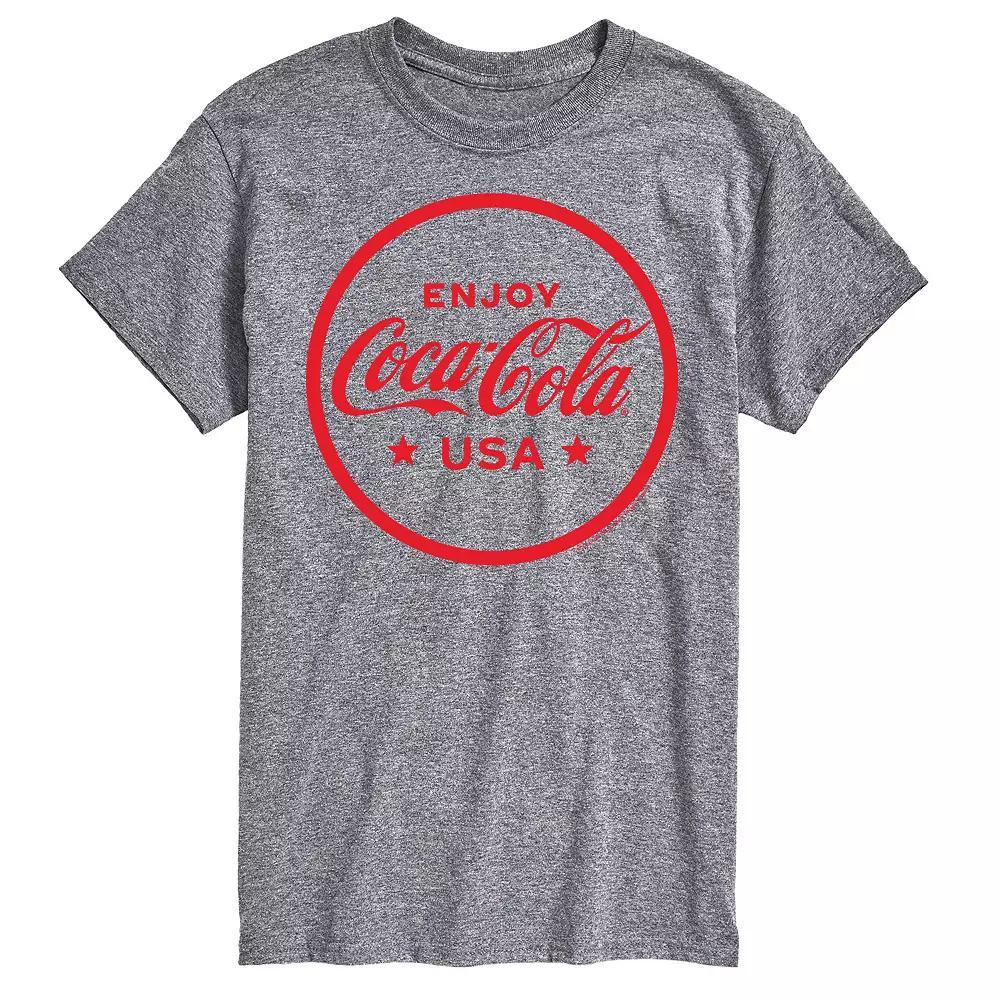 Men's Coca-Cola Enjoy Coca-Cola USA Graphic Tee, Size: XL Tall, White Product Image
