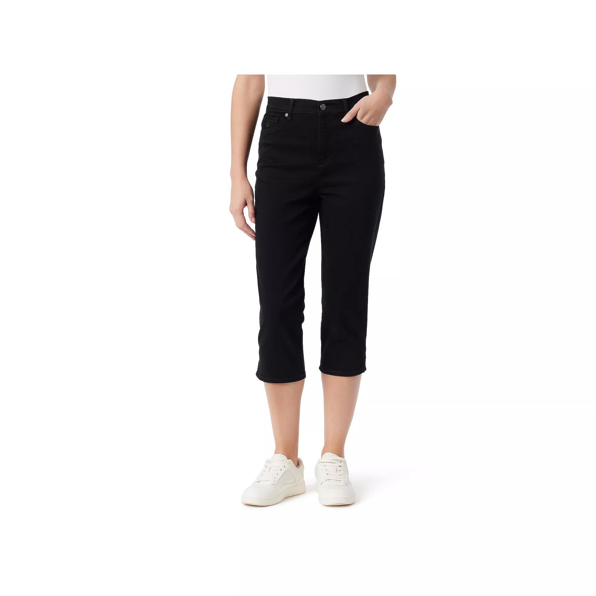 Petite Gloria Vanderbilt Amanda Stretch Straight-Fit Capri Pants, Womens Product Image