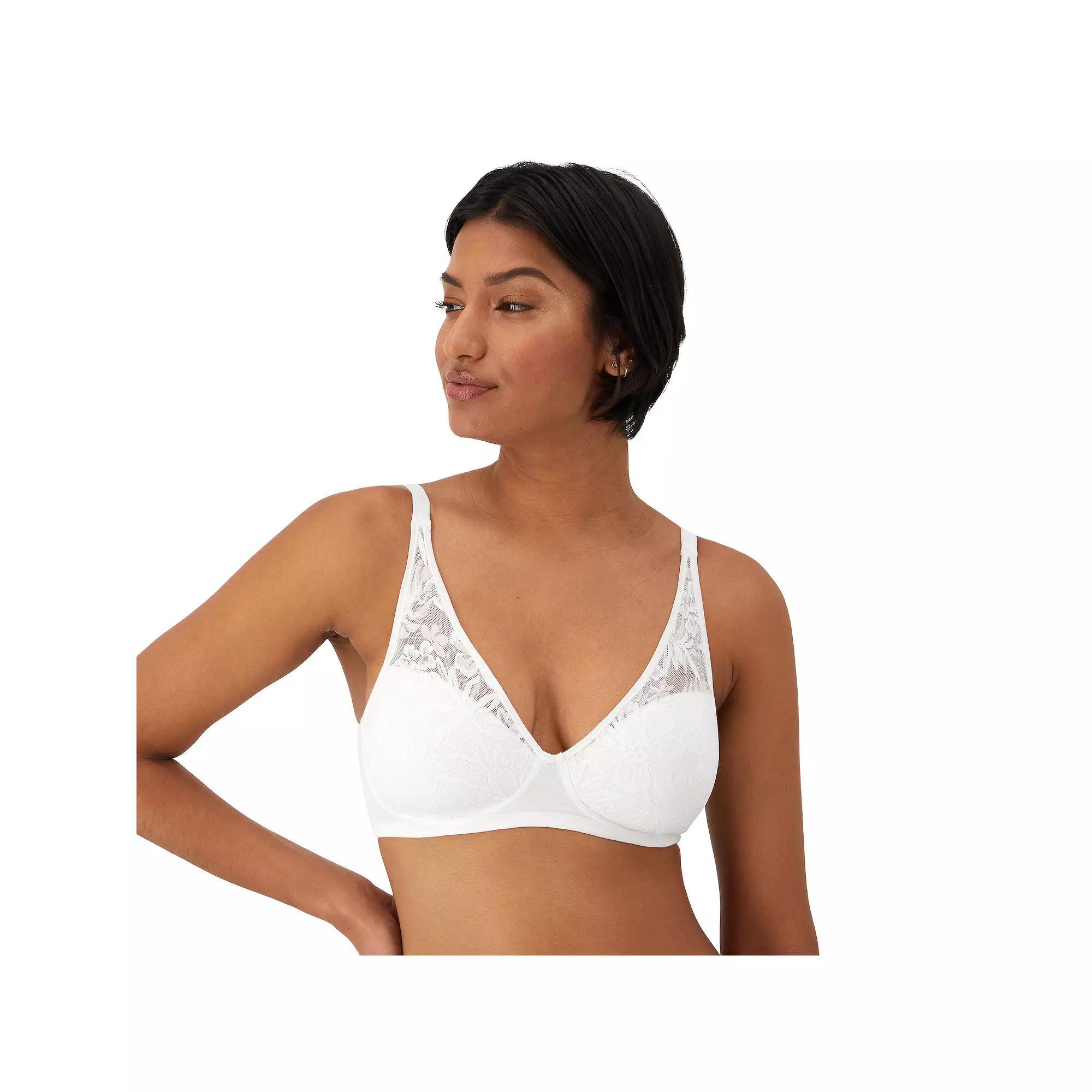 Bali Breathe Cotton Modal Wireless T-Shirt Bra DF7594, Women's, Size: XL, White Product Image