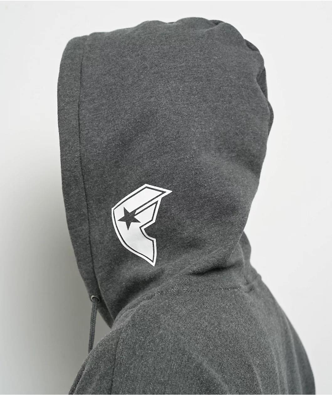 Famous Stars & Straps BOH Grey Zip Hoodie Product Image