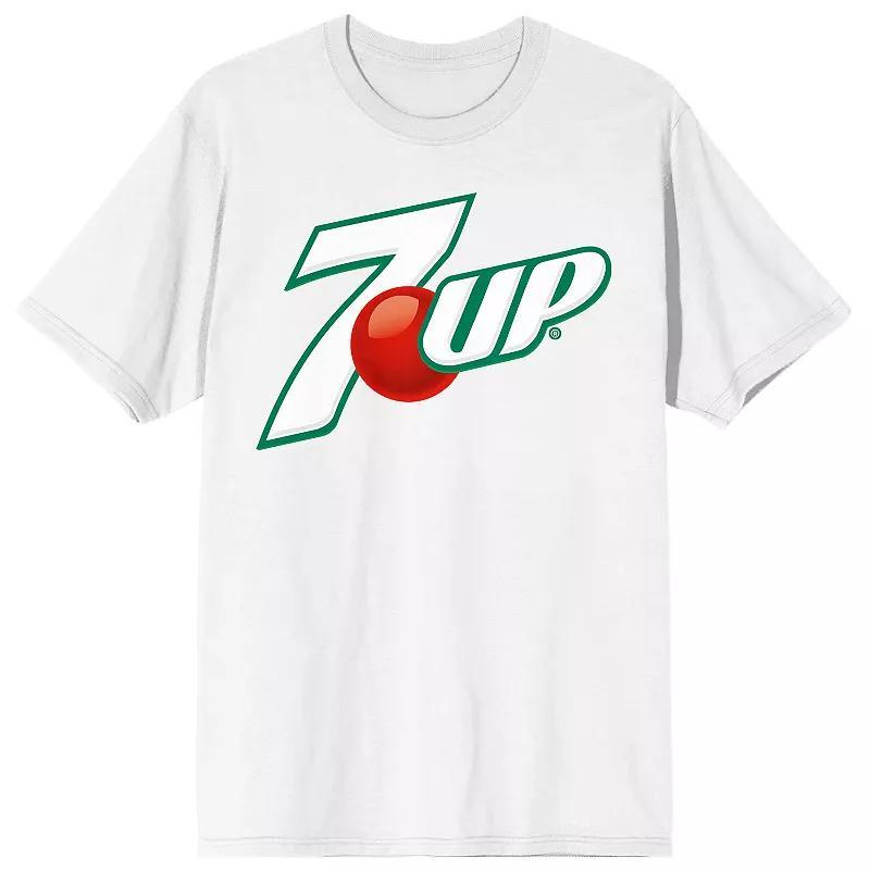 Men's 7UP Soft Drink Logo Tee, Size: Small, White Product Image
