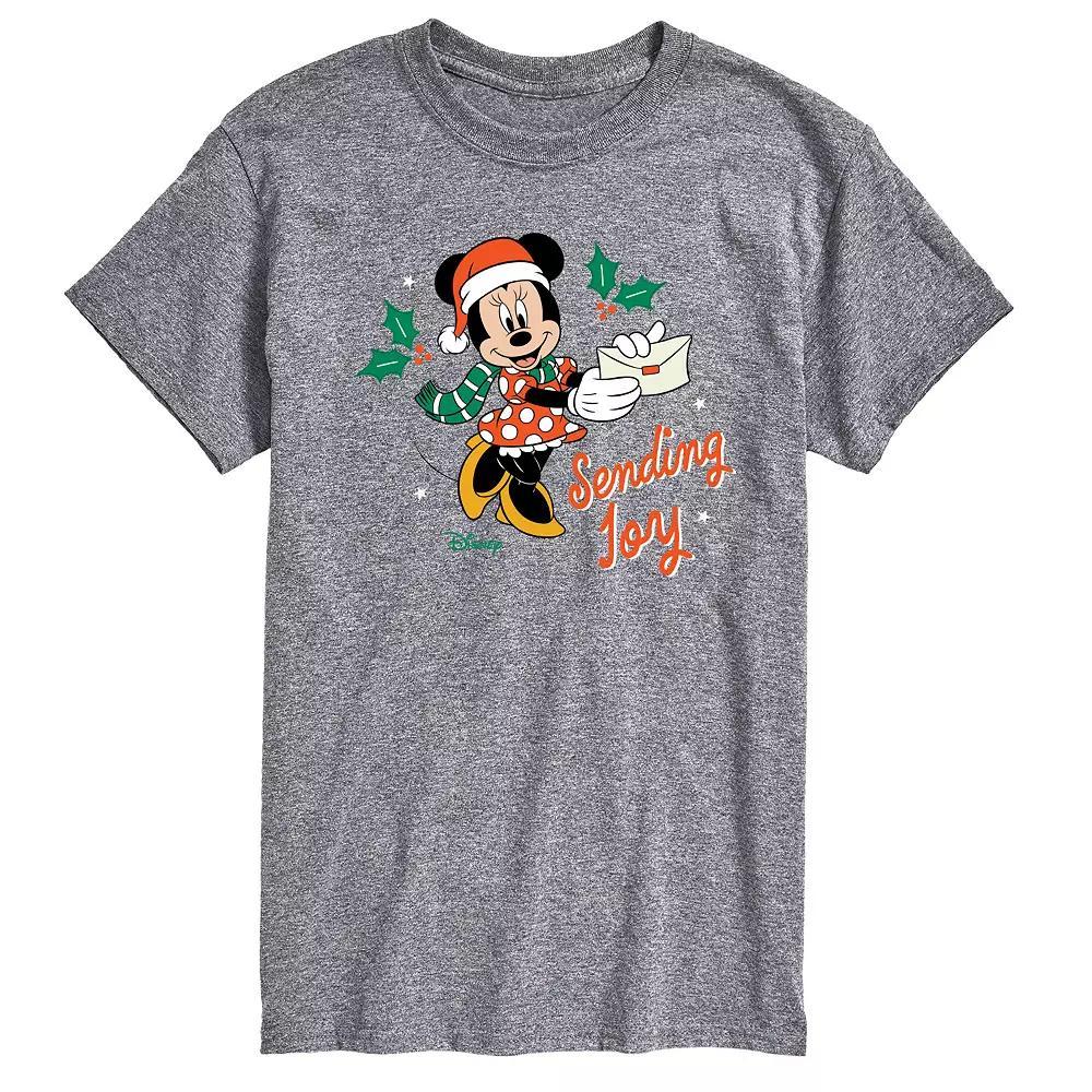 Disneys Minnie Mouse Big & Tall Sending Joy Graphic Tee, Mens Product Image