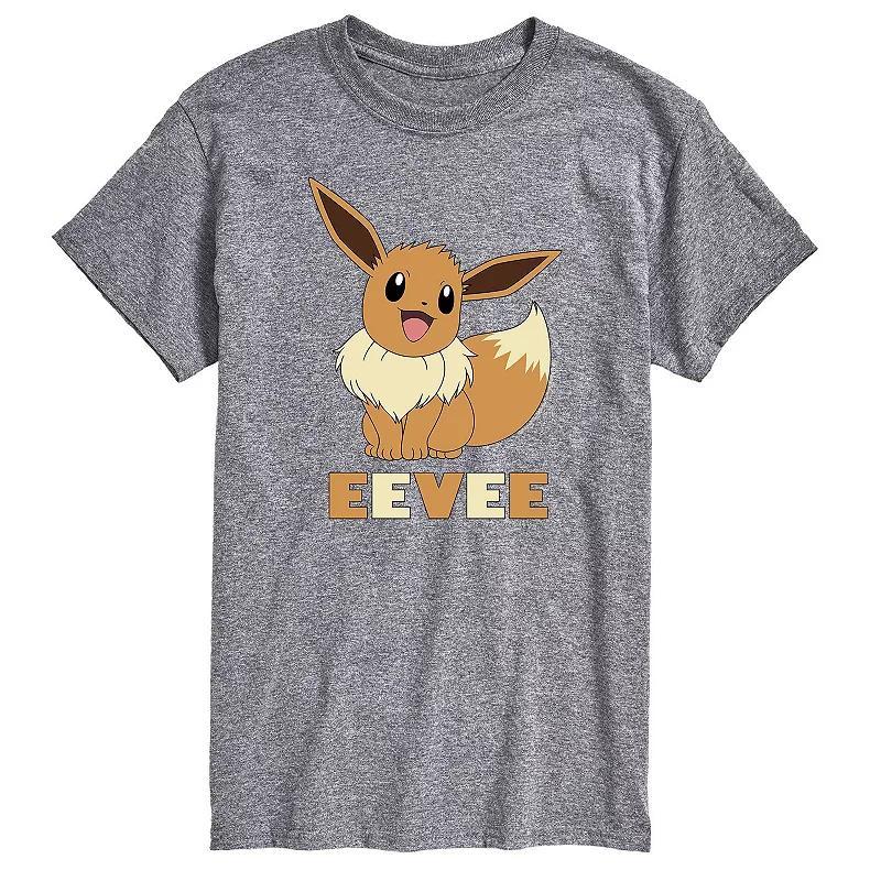 Men's Pokemon Eevee Tee, Size: XS, Gray Product Image