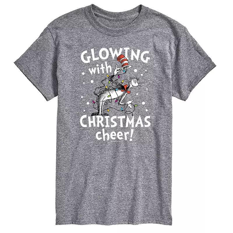 Men's Dr. Seuss Glowing With Christmas Cheer Tee, Size: Medium, Gray Product Image