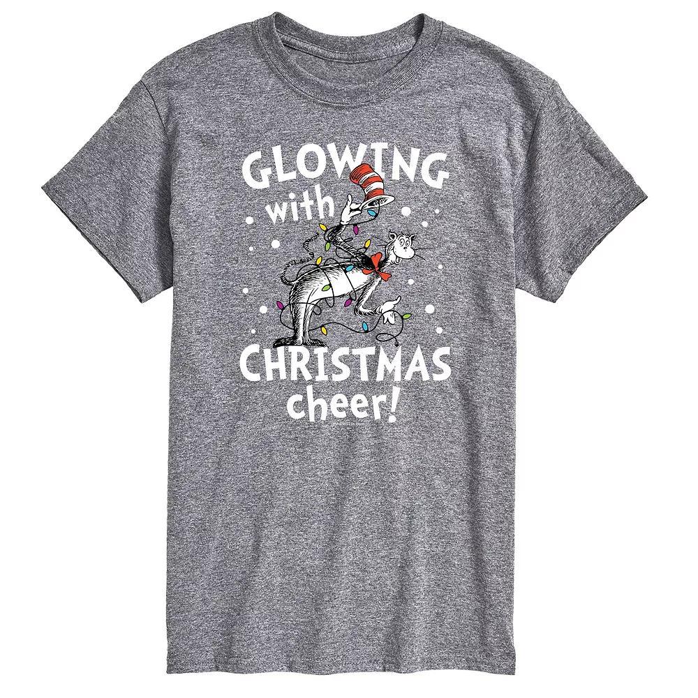 Men's Dr. Seuss Glowing With Christmas Cheer Tee, Size: Medium, Gray Product Image