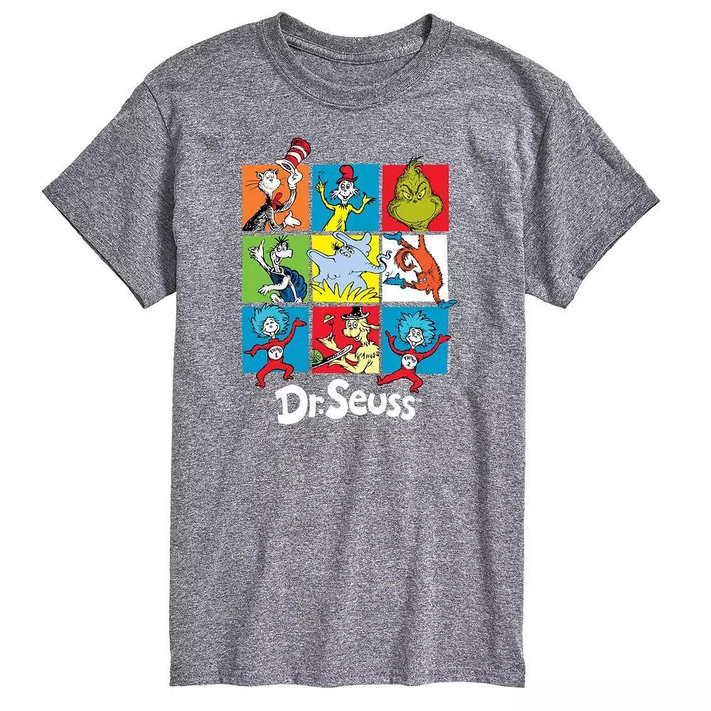 Big & Tall Dr Seuss Grid Tee, Men's, Size: 5XB, Gray Product Image