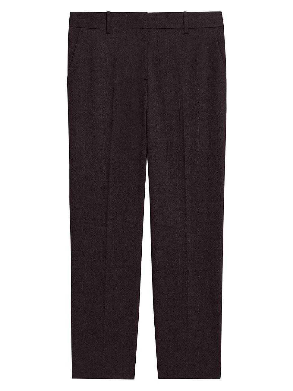 Theory Treeca Wool-Blend Cropped Pants Product Image