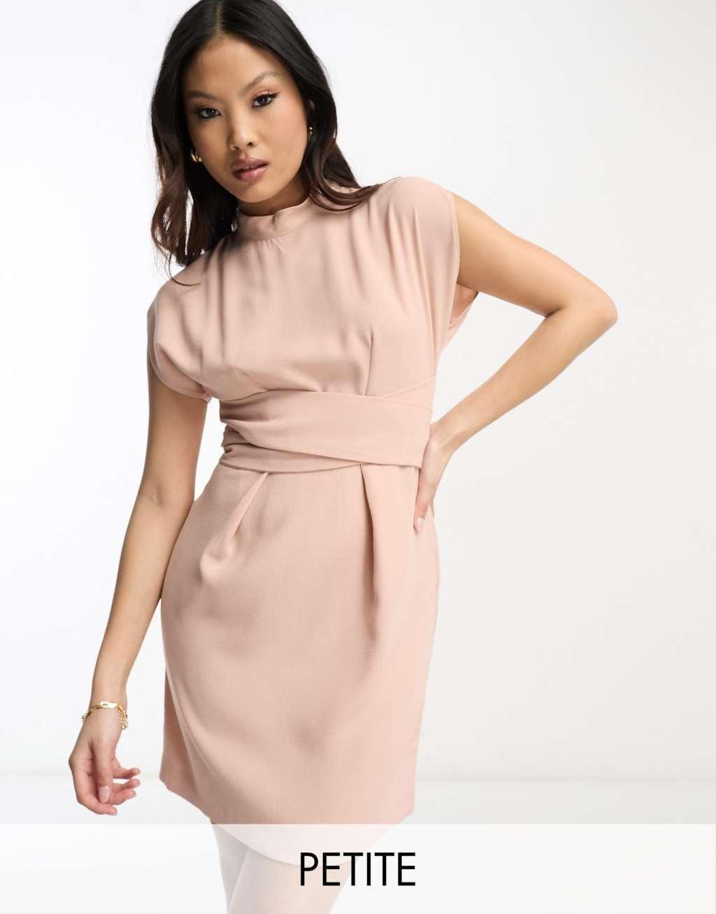 Closet London Petite tie waist mini dress Product Image