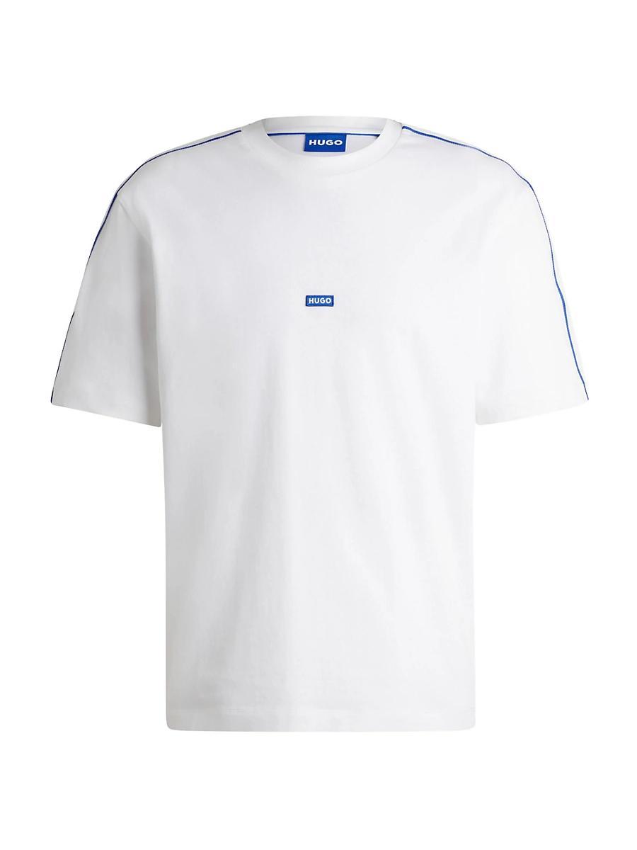 Mens Cotton-Jersey T-Shirt with Tape Trims Product Image