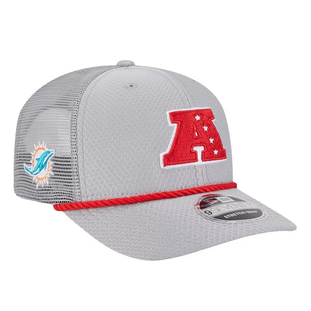 Men's New Era  Gray Miami Dolphins 2025 Pro Bowl 9SEVENTY Stretch-Snap Hat, Grey Product Image