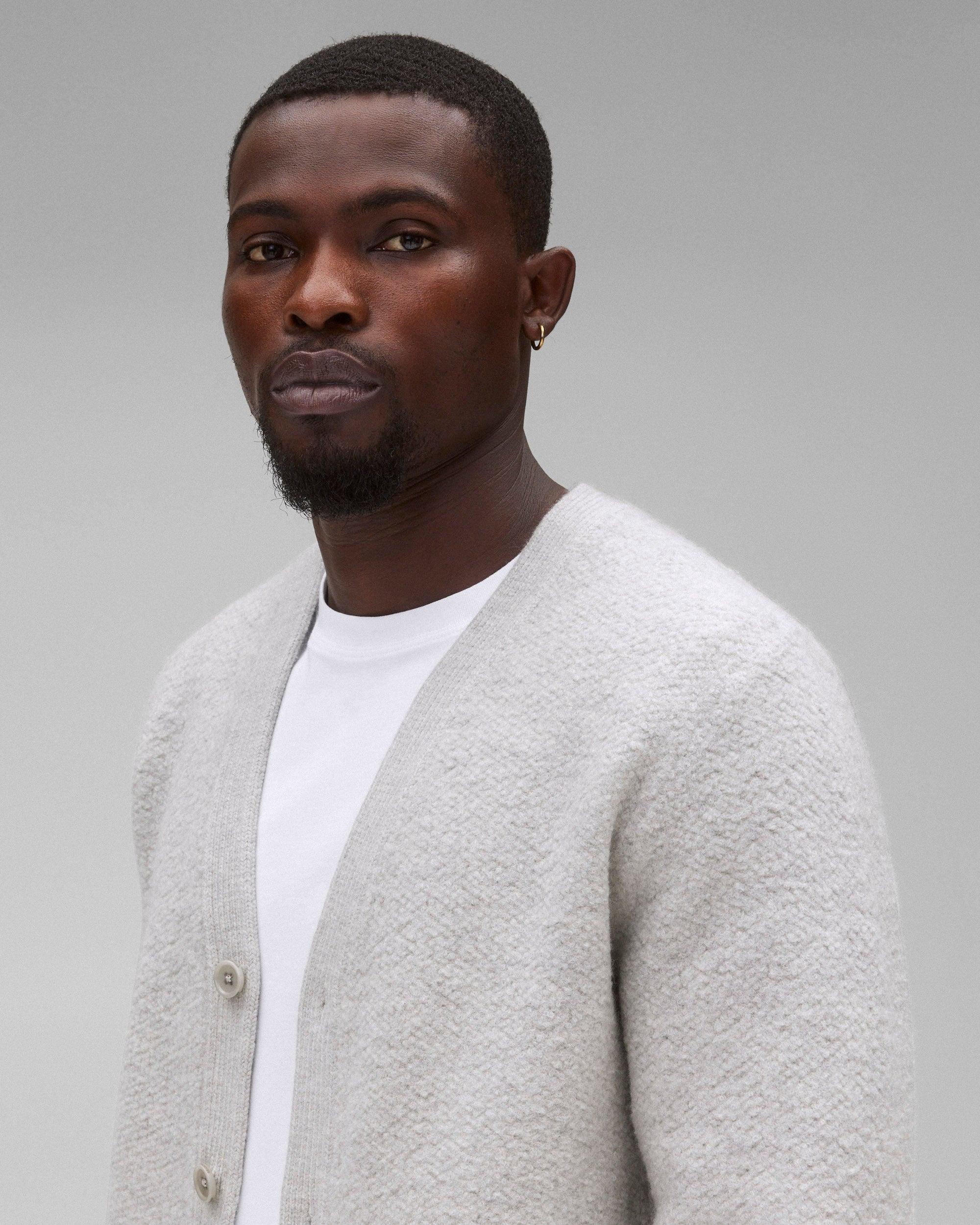 Textured Boucle Turf Cardigan Male Product Image