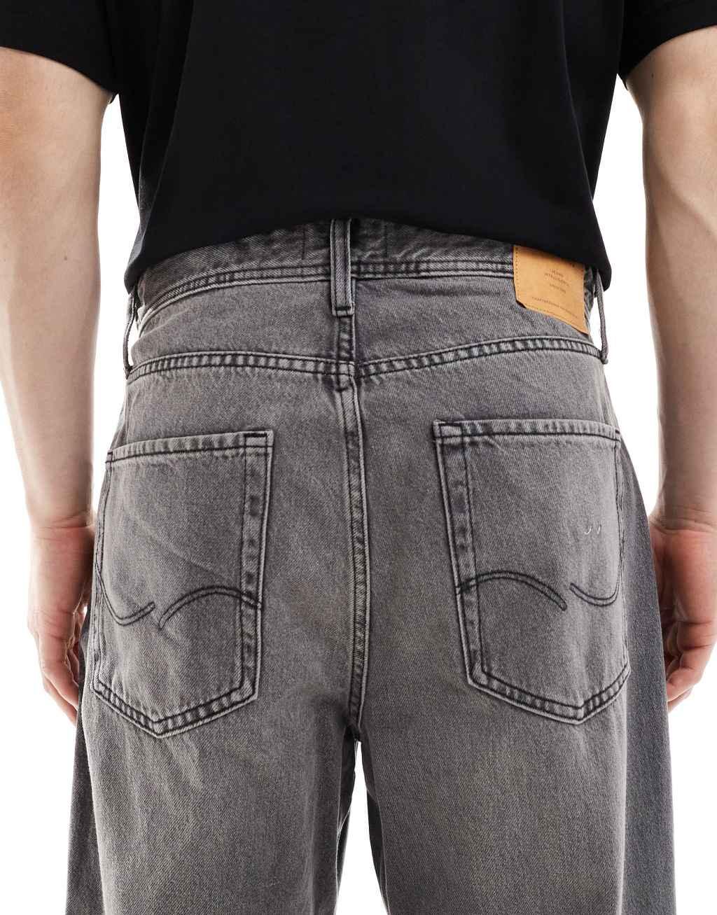 Jack & Jones Alex baggy jeans in gray wash Product Image