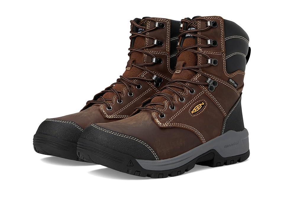 KEEN Utility Evanston 8 Soft Toe Waterproof Insulated 600G (Bison/Black) Men's Work Boots Product Image