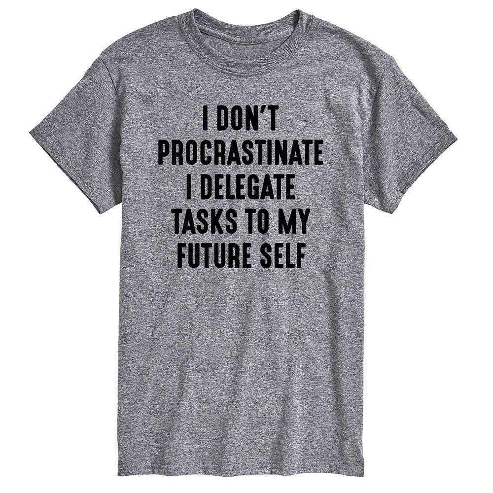 Mens I Dont Procrastinate Graphic Tee Product Image