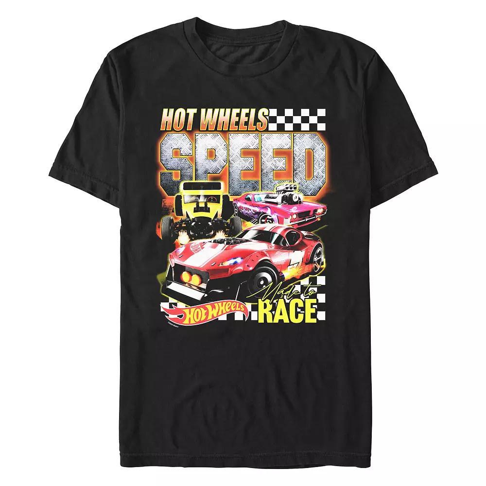 Men's Hot Wheels Speed Made To Race Graphic Tee, Size: Large, Black Product Image