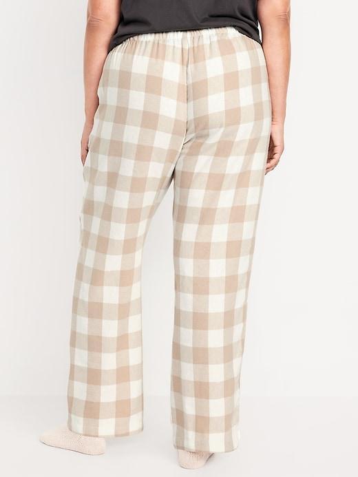 Mid-Rise Flannel Pajama Pants for Women Product Image