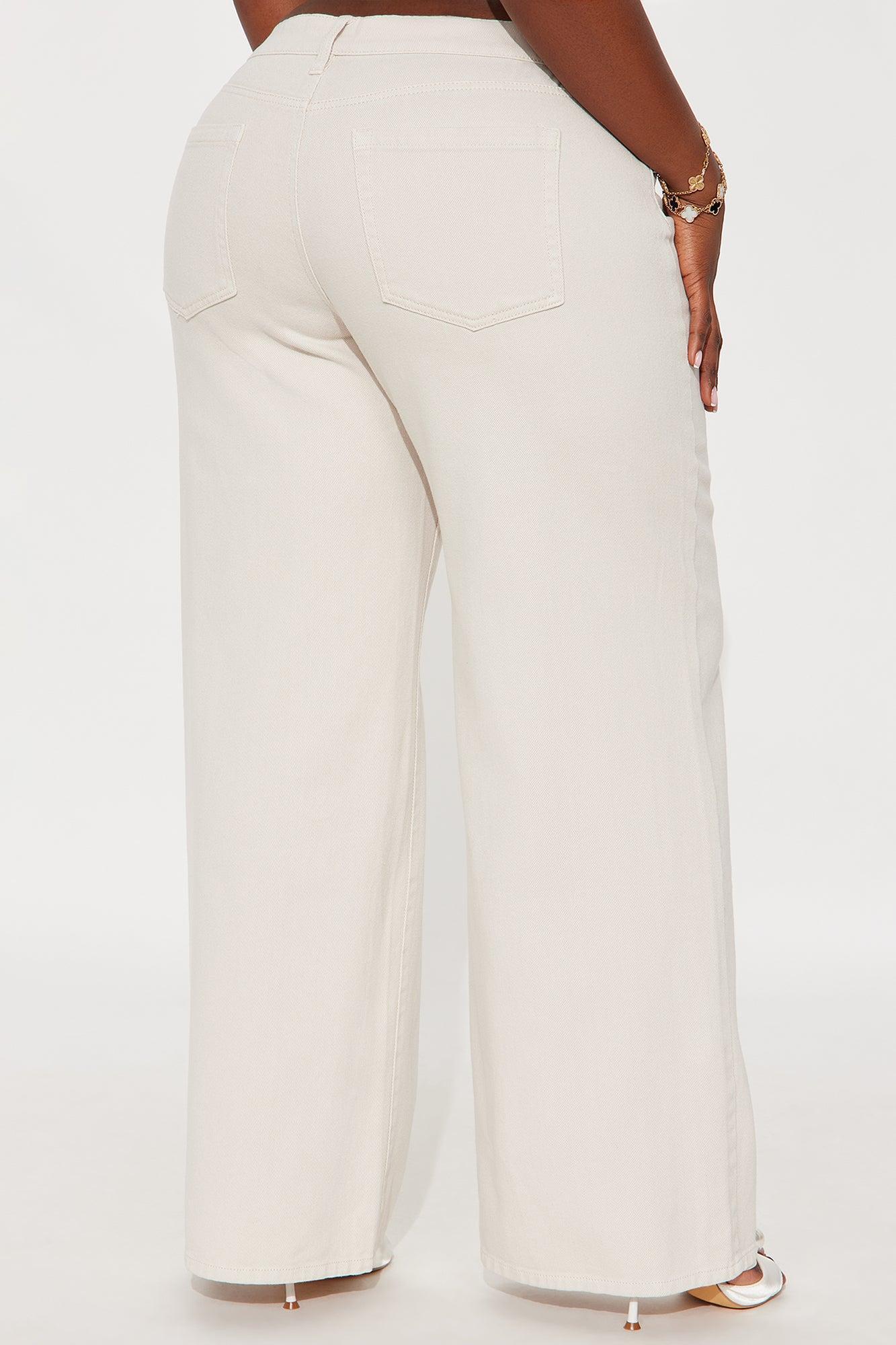 Southside Low Rise Wide Leg Jean - Stone Female Product Image