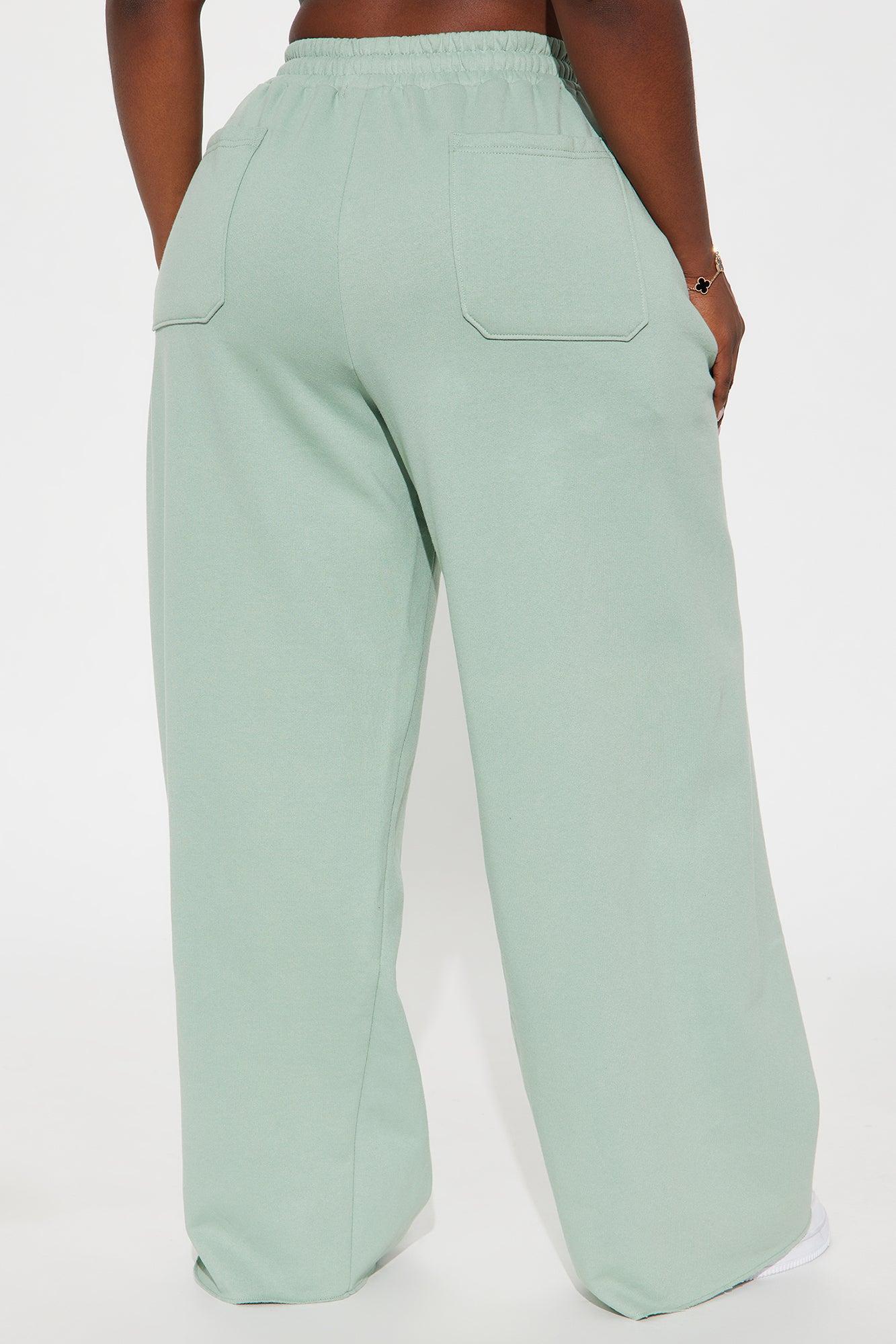 Hamptons Tennis Club Wide Leg Pants - Sage Product Image