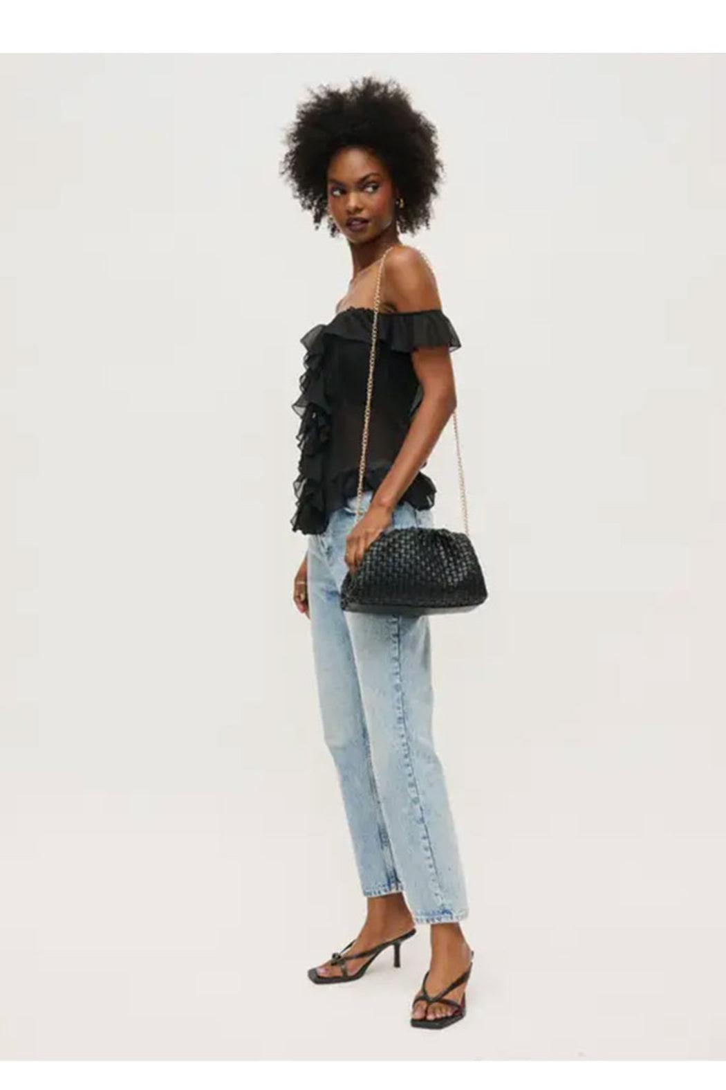 Tate Woven Frame Clutch Product Image