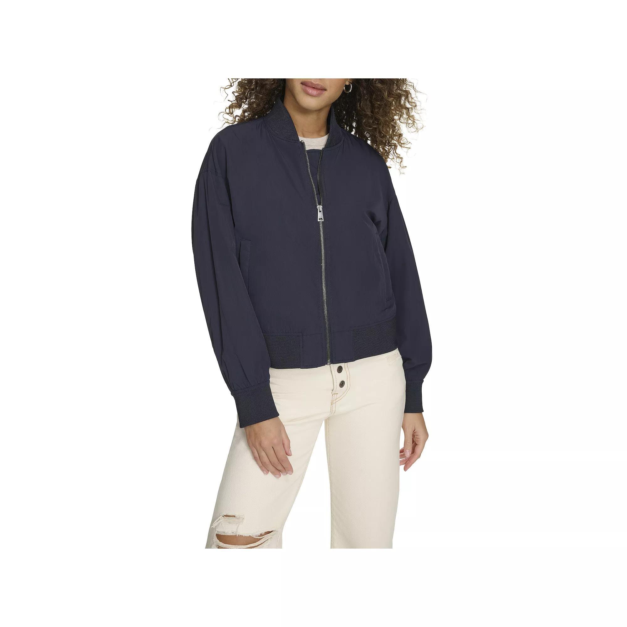 Womens Levis Relaxed Bomber Jacket Blue Product Image