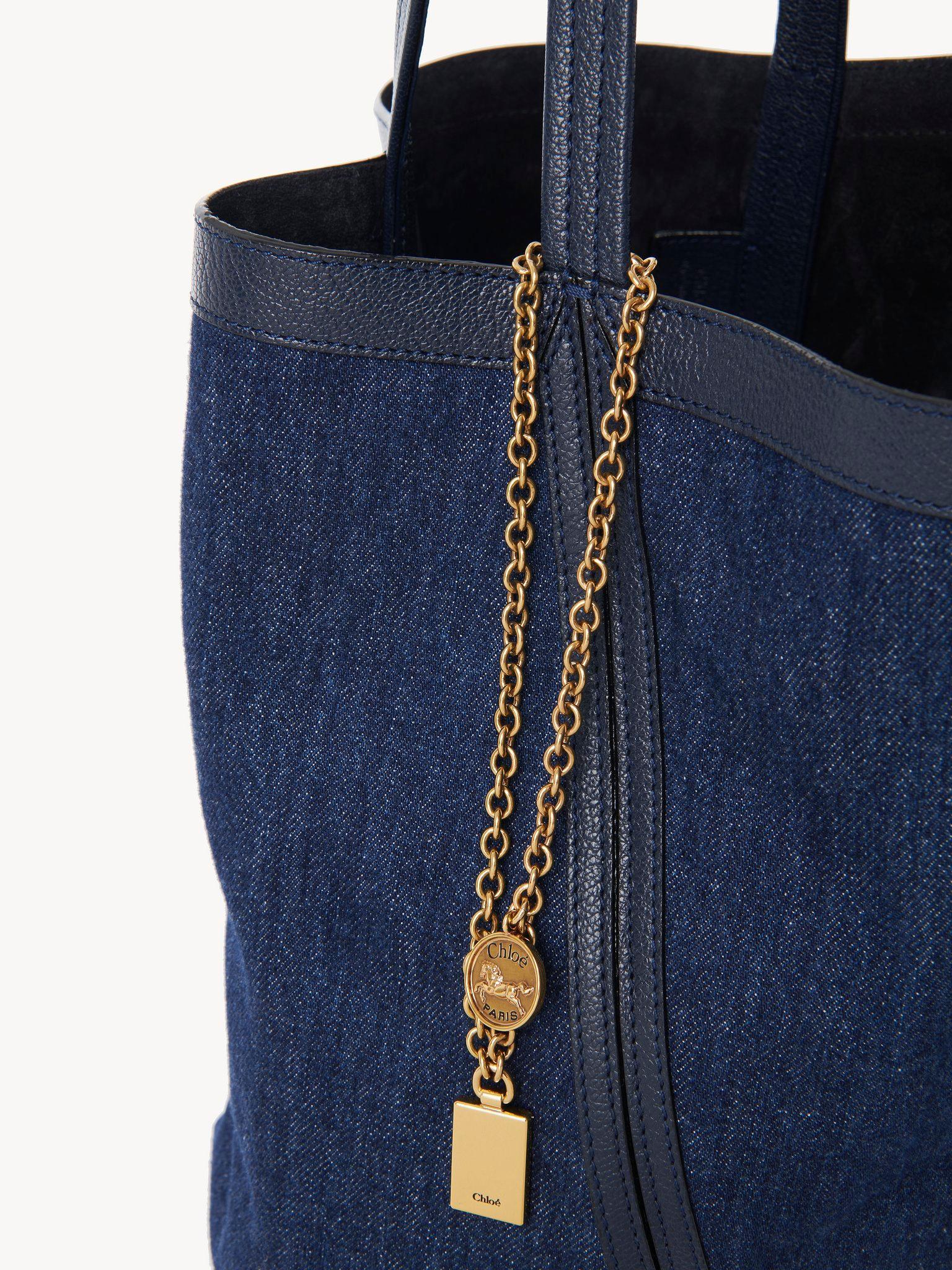 Chloé Spin tote bag in denim Product Image