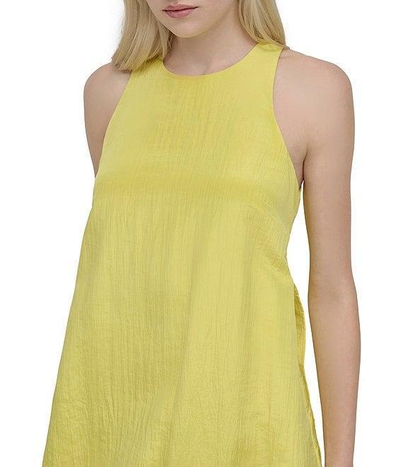 DKNY by Donna Karan Crew Neck Sleeveless Shift Midi Dress Product Image