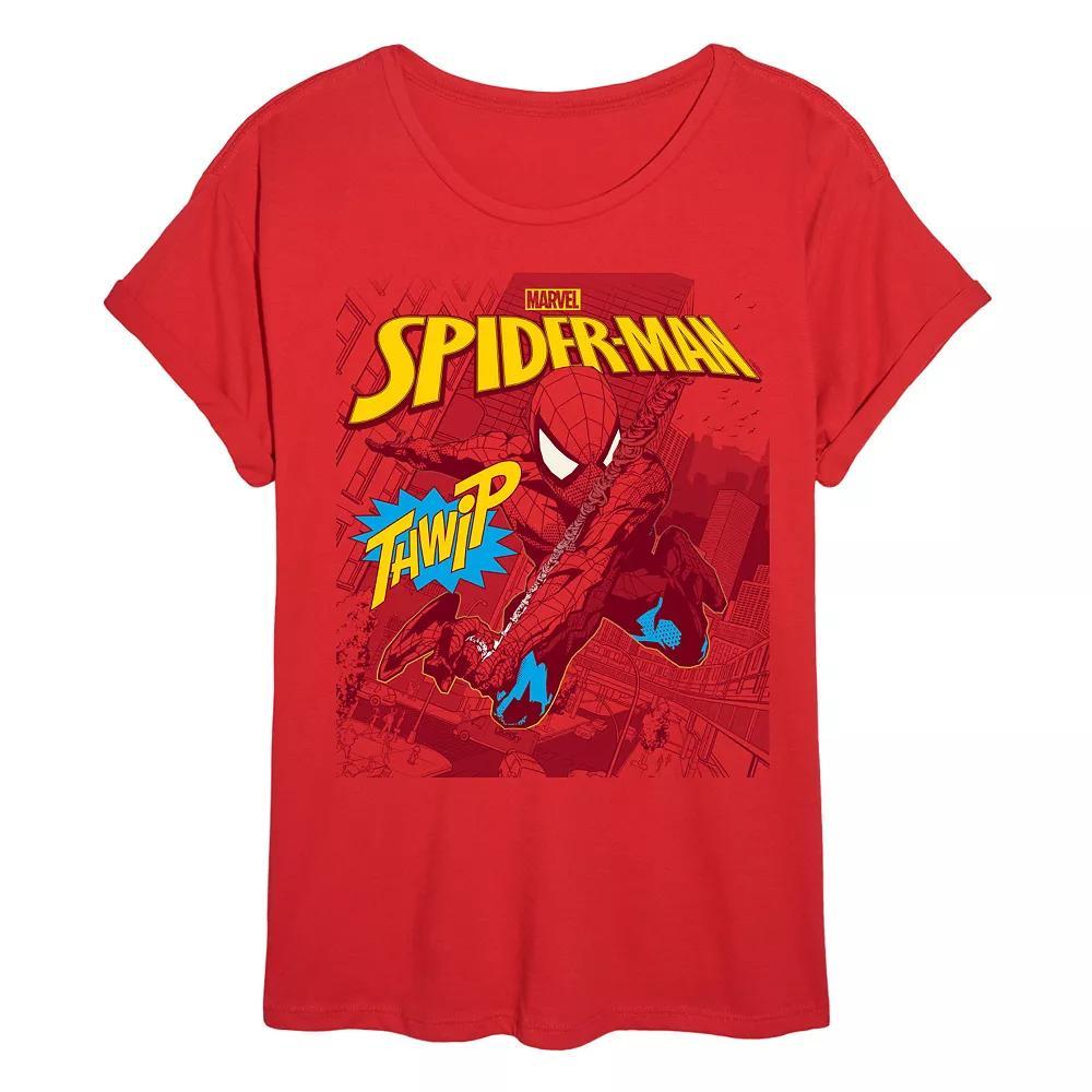 Juniors Marvel Spider-Man Thwip Oversized Tee, Girls Product Image