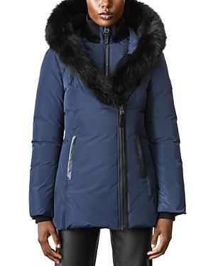 Womens Adali Shearling-Trimmed Down Coat Product Image