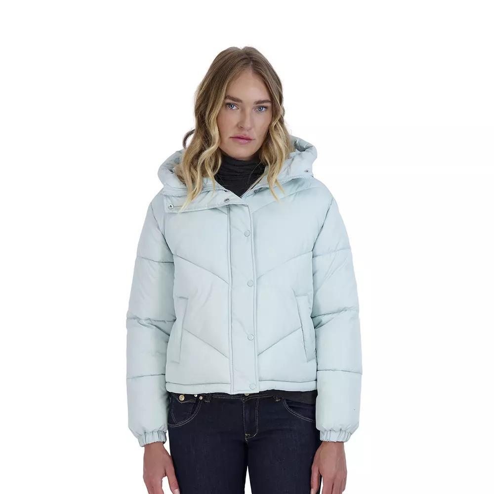 Juniors' Sebby Short Puffer Jacket, Women's, Size: XL, Green Product Image