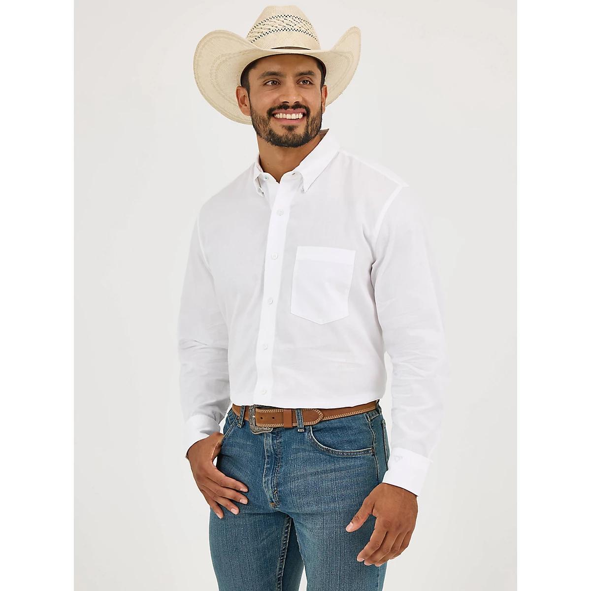 Men's Cody Johnson One Pocket Button Down Shirt in Gray Contrast Product Image