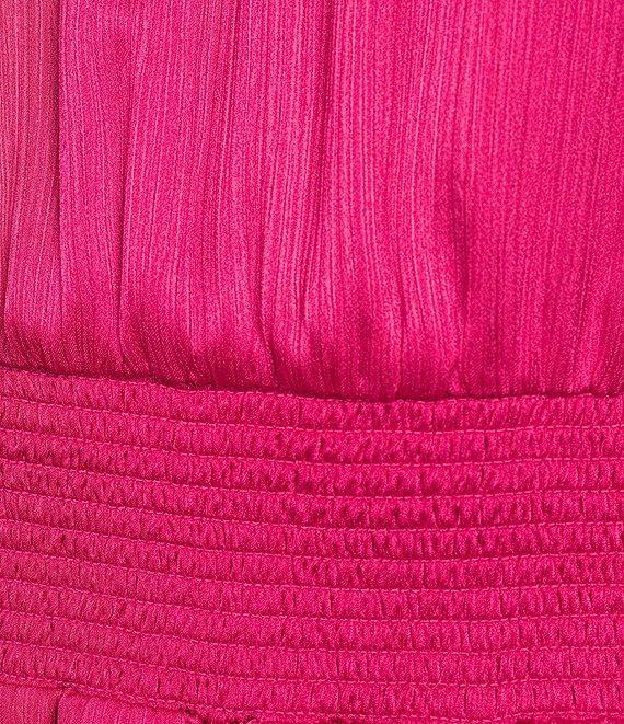 1. STATE Woven Halter Mock Neck Sleeveless Ruffle Maxi Dress Product Image