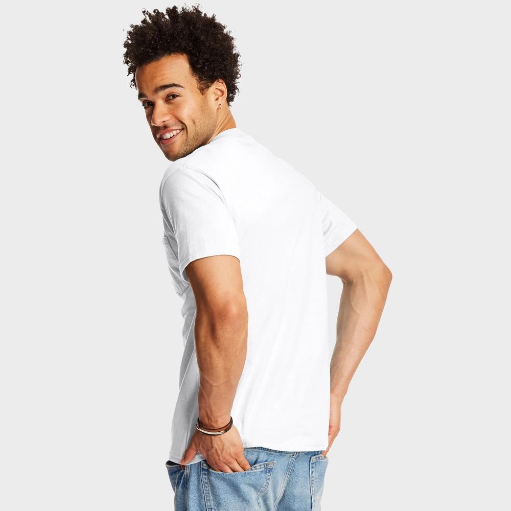 Men's Hanes® Beefy-T 2-Pack Pocket T-Shirt, Size: XL, Blue Product Image