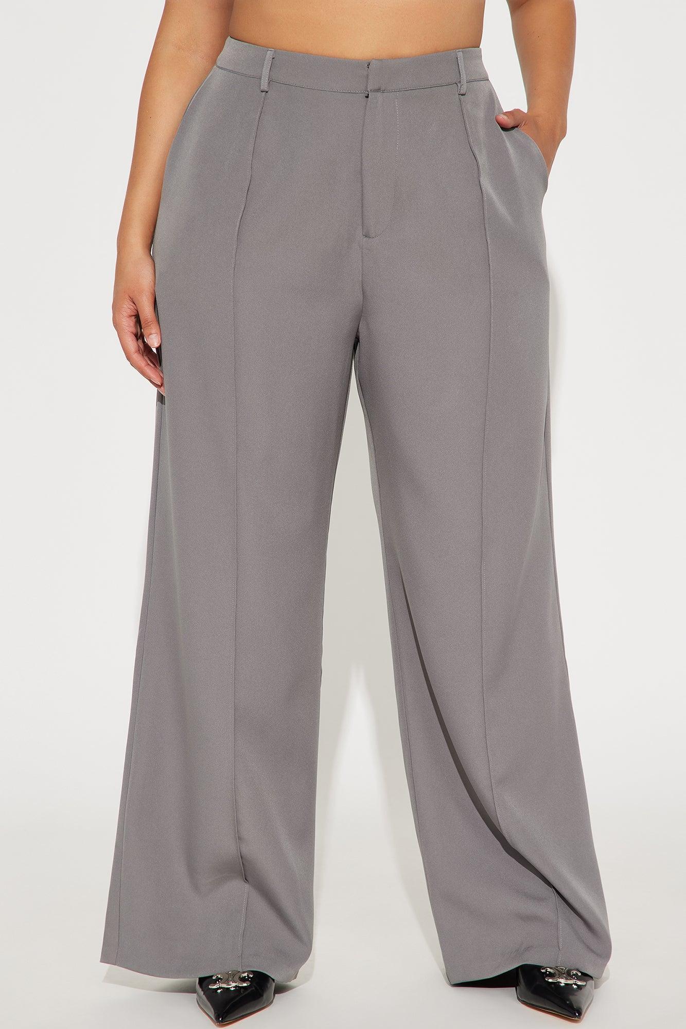 Office Behavior Wide Leg Trouser - Charcoal Product Image