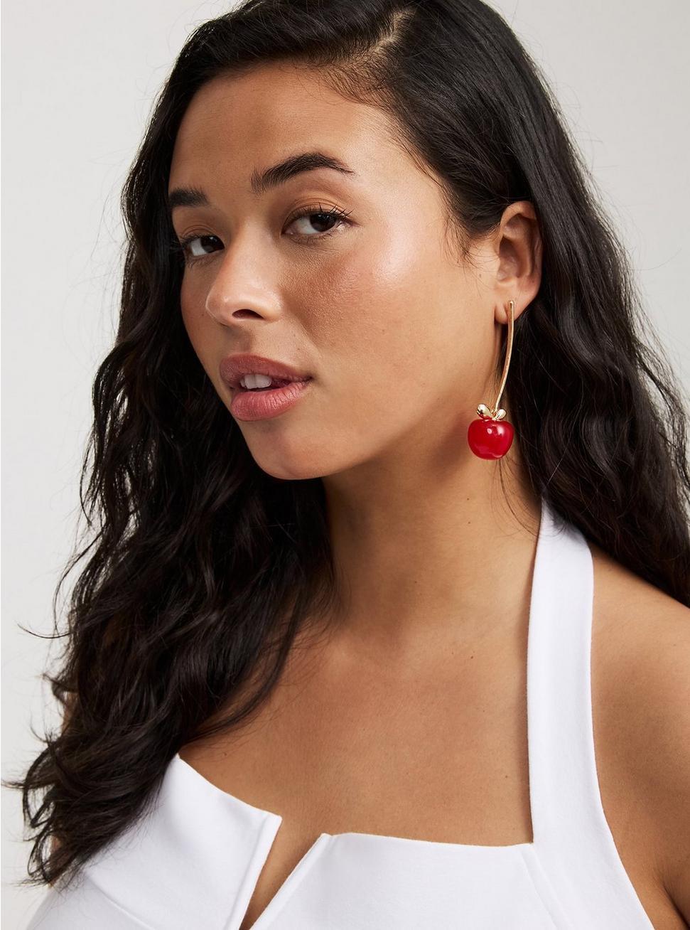 Cherry Linear Statement Earring Product Image