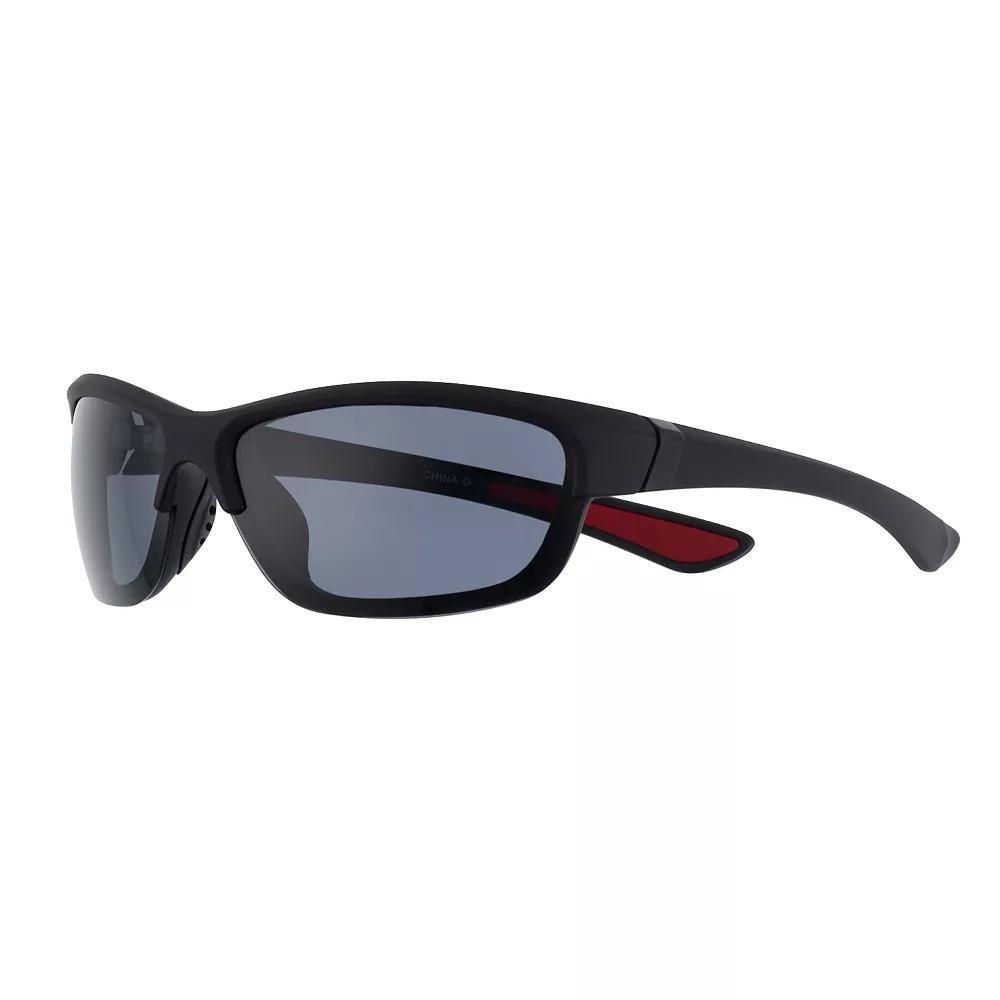 Men's Dockers® Polarized Rubberized Blade Sunglasses, Rubberized Black Product Image
