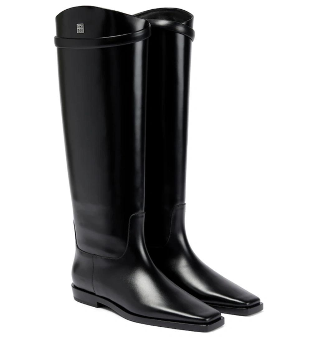 TOTÊME The Riding Leather Knee Boots In Black Product Image