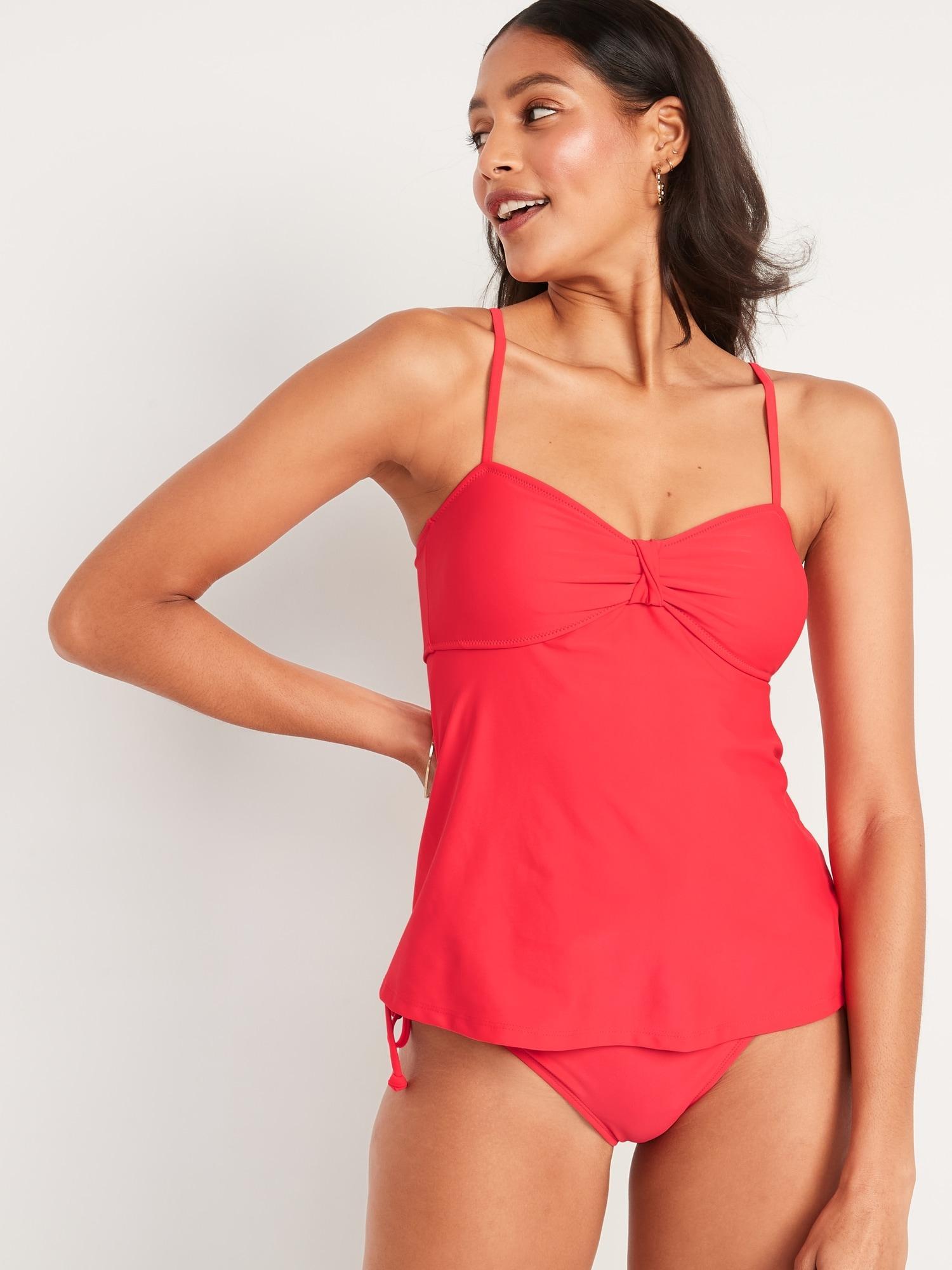 Knotted A-Line Tankini Swim Top Product Image