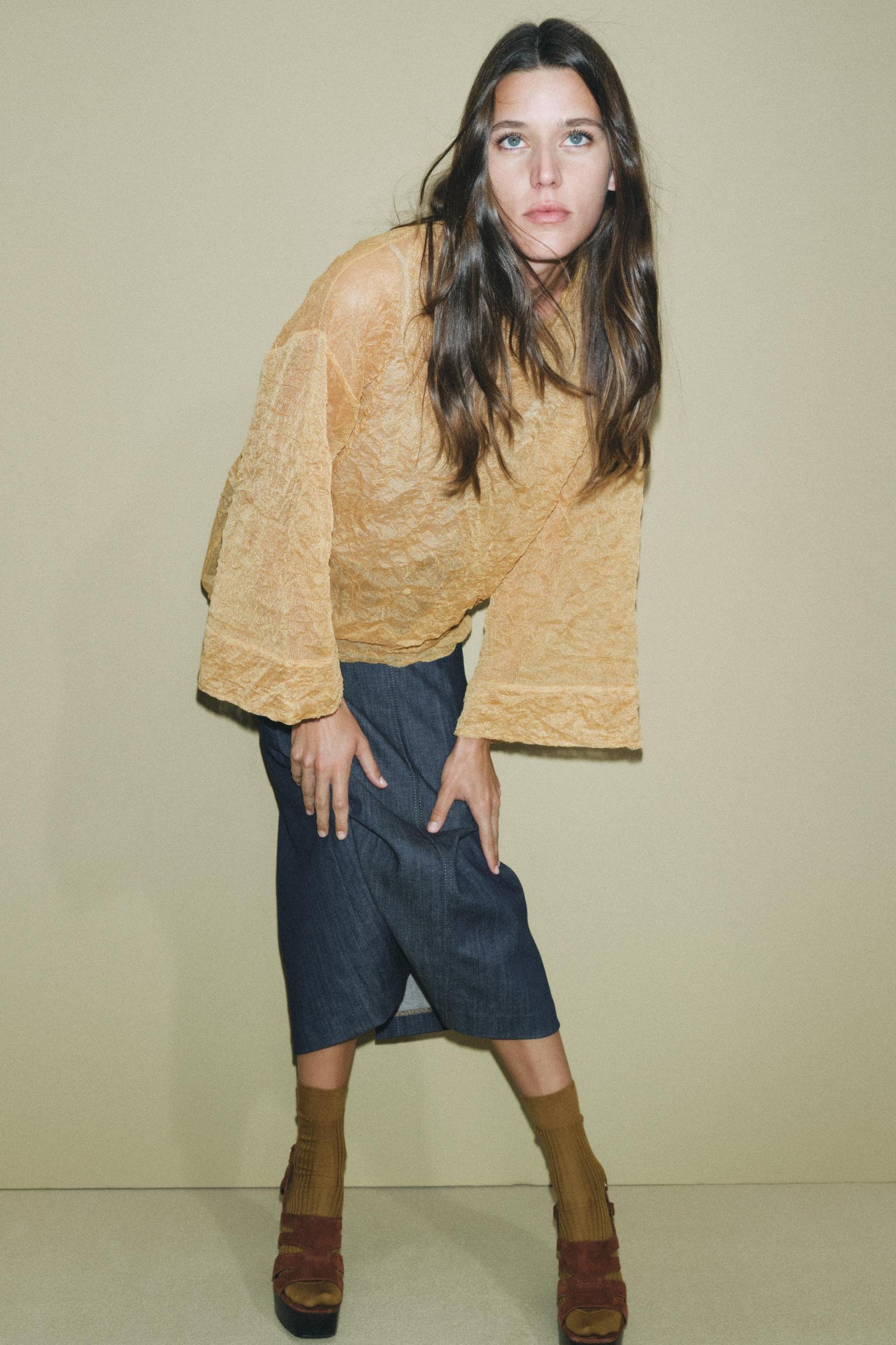 WRINKLED KIMONO TOP Product Image