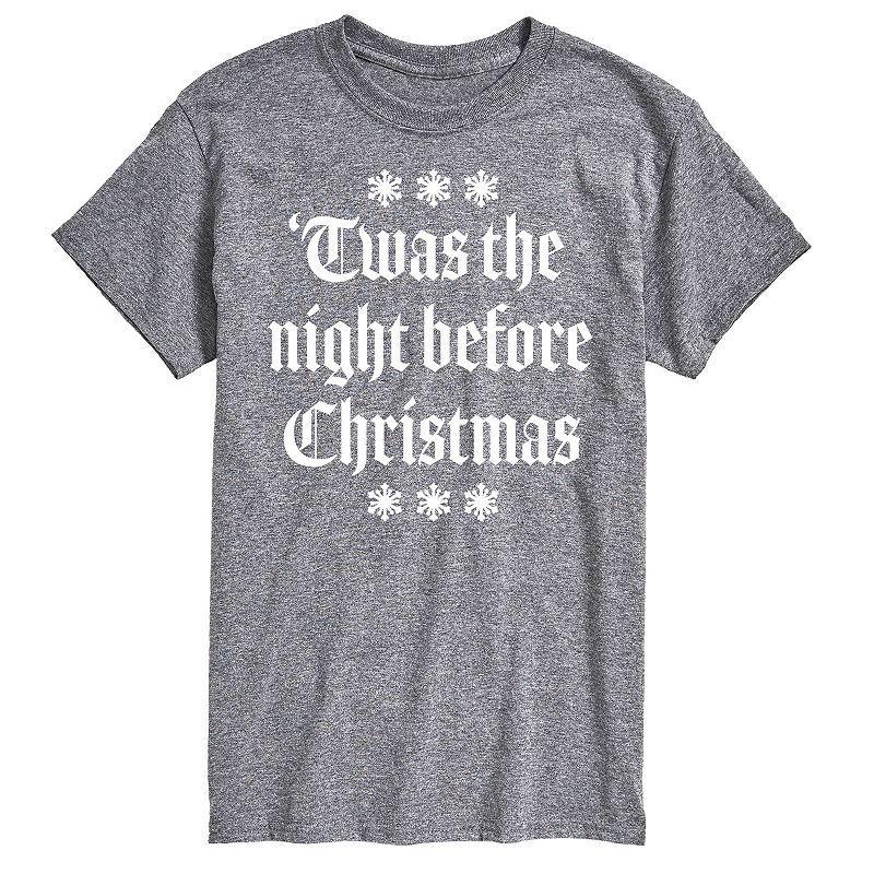 Men's Twas The Night Before Christmas Graphic Tee, Size: Medium, Red Product Image