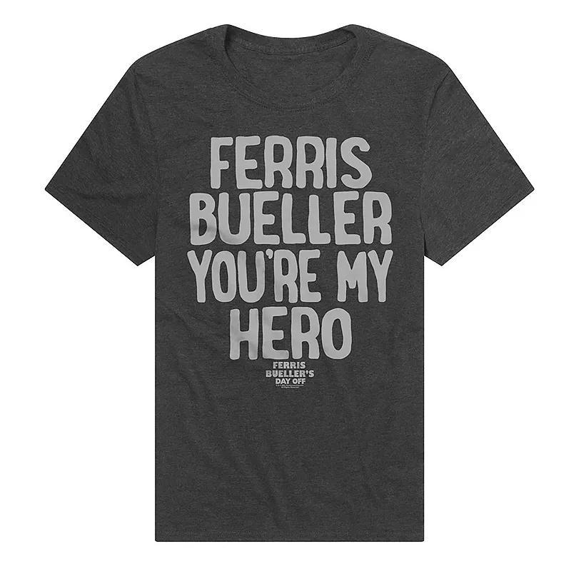 Men's Ferris Bueller You're My Hero Graphic Tee, Size: Medium, Grey Product Image