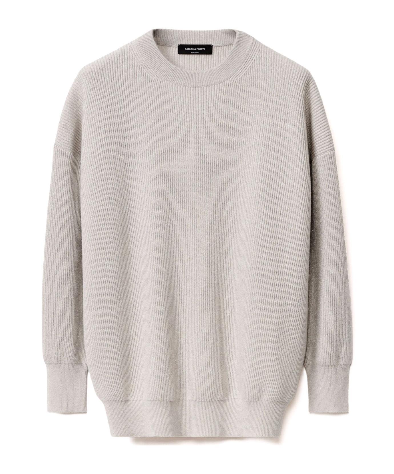 FABIANA FILIPPI Platinum Sweater In White Product Image