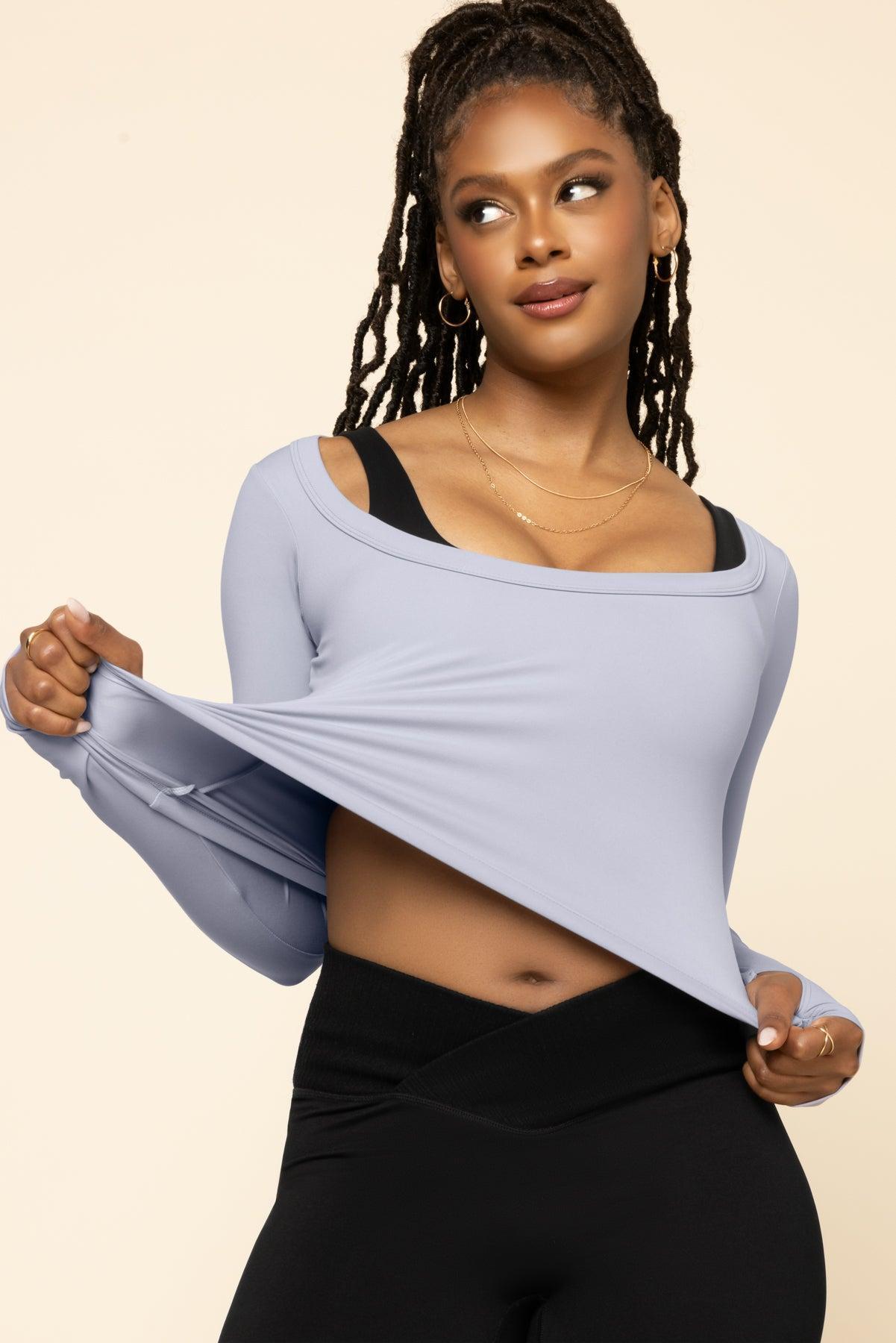 Your Favorite Long Sleeve Reversible Top - Digital Lavender Product Image