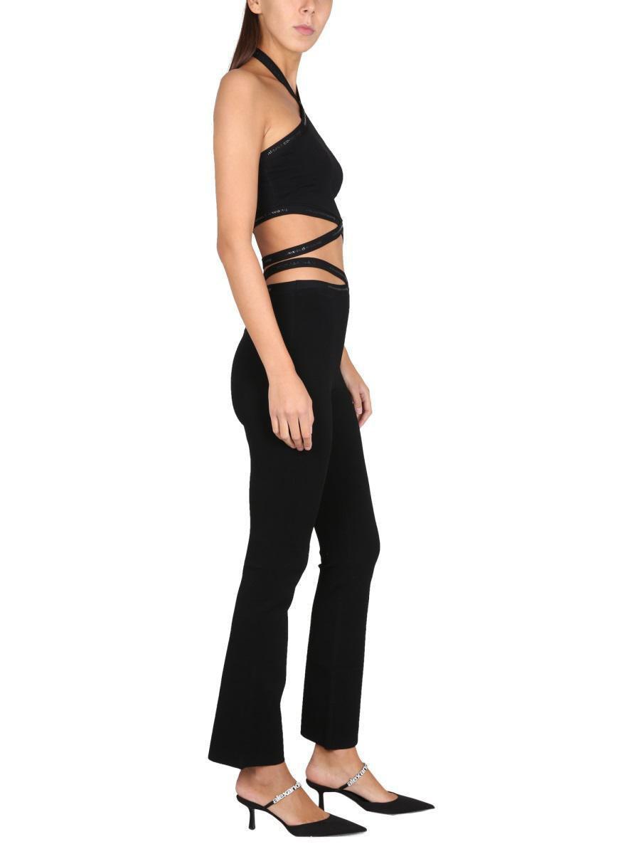 ALEXANDER WANG T T By Alexander Wang Cross Leggings With Logo In Black Product Image