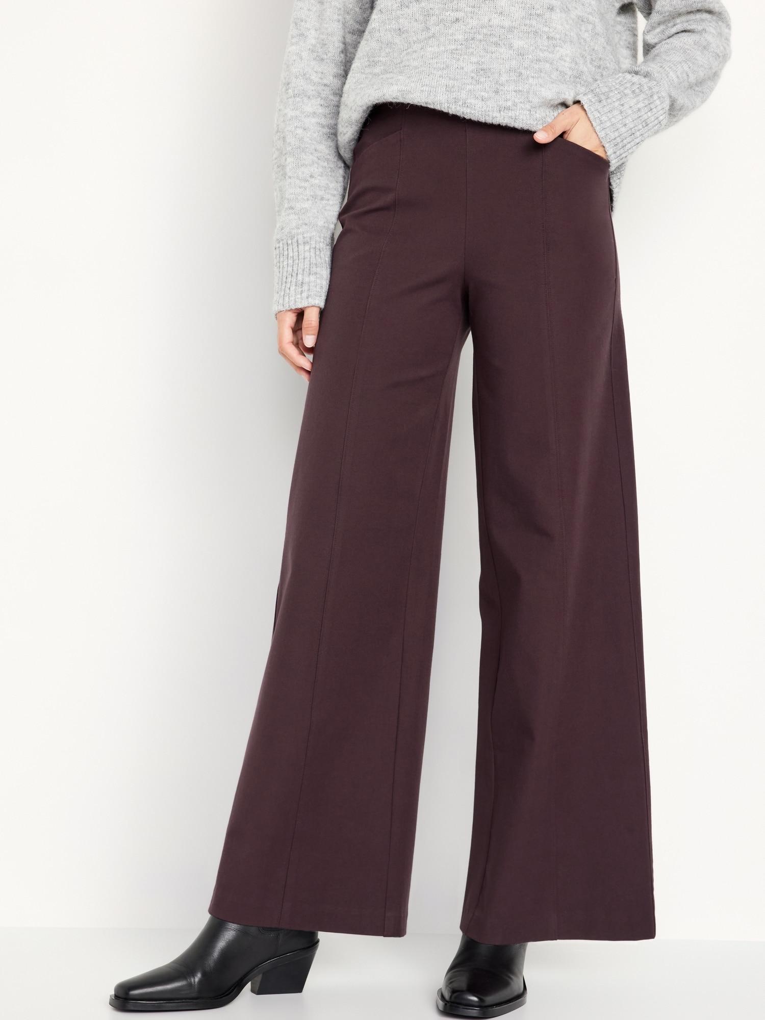 High-Waisted Pull-On Pixie Wide-Leg Pants Product Image